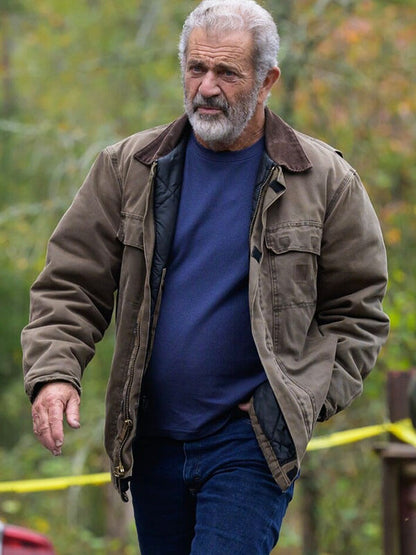 Mel Gibson Hunting Season S 01 Brown Cotton Jacket