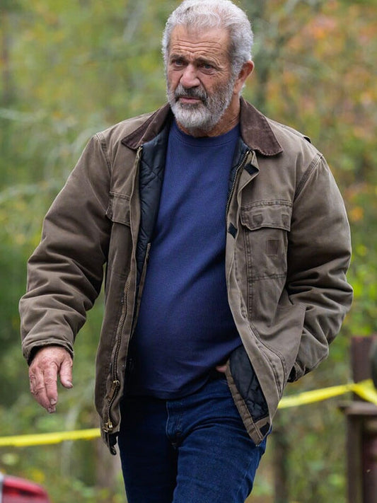 Mel Gibson Hunting Season S 01 Brown Cotton Jacket