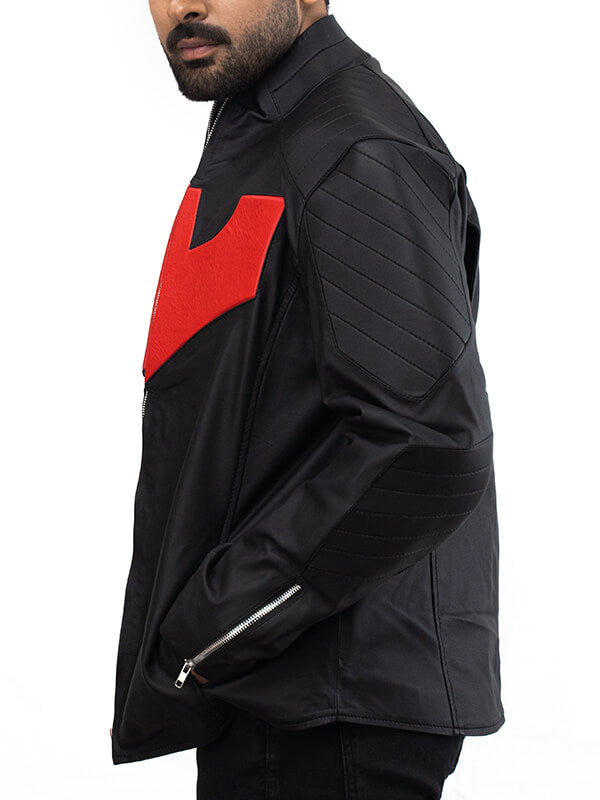 Mens Batman Vintage Black Leather Jacket