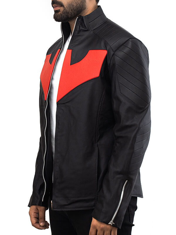 Mens Batman Vintage Black Leather Jacket