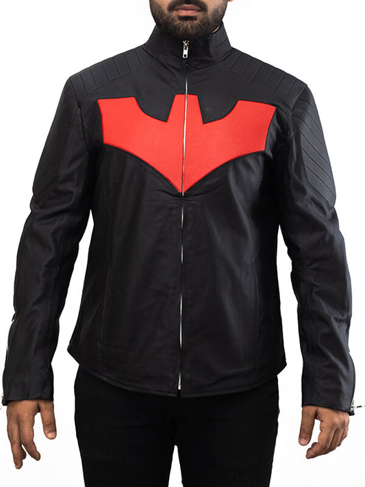 Mens Batman Vintage Black Leather Jacket