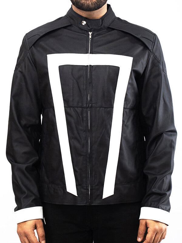Mens Black Ghost Rider Leather Jacket