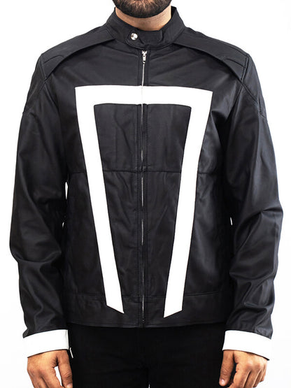 Mens Black Ghost Rider Leather Jacket