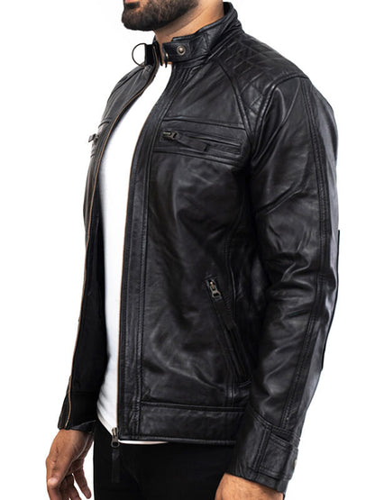 Mens Black Leather Jacket