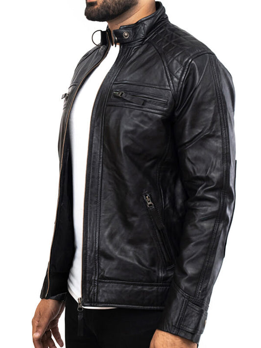 Mens Black Leather Jacket