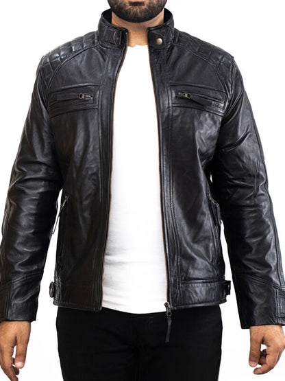Mens Black Leather Jacket