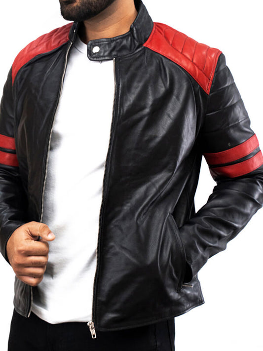 Mens Cafe Racer Leather Jacket 