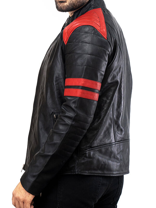 Mens Cafe Racer Leather Jacket 
