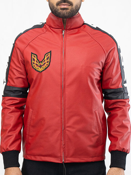 Mens Red Smokey And The Bandit Burt Reynolds Leather Costume jacket