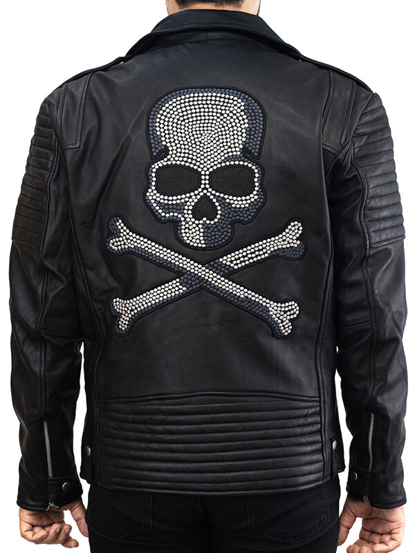 Mens Vintage Black Quilted Leather Jacket