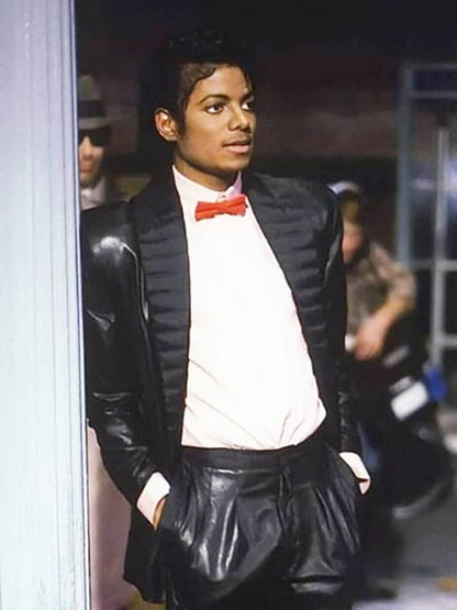 Michael Jackson Billie Jean Black Leather Blazer