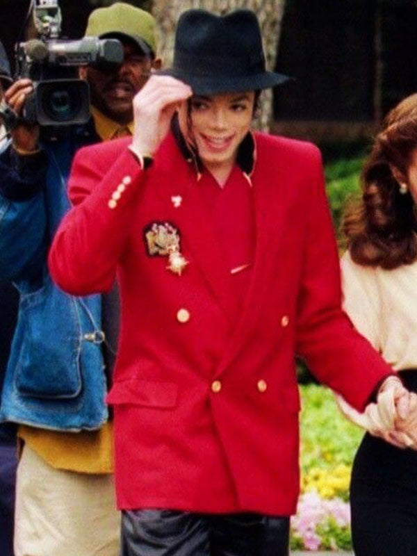Michael Jackson Los Angeles Spotting Red Cotton Blazer