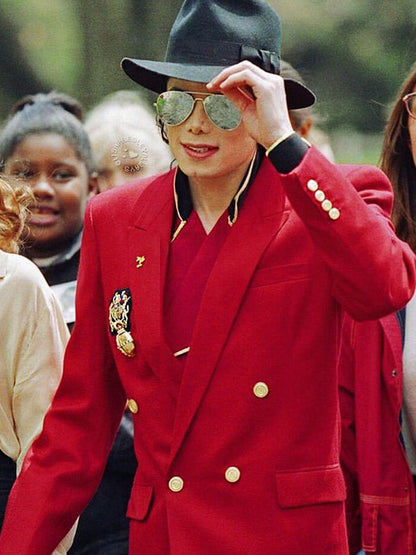 Michael Jackson Los Angeles Spotting Red Cotton Blazer