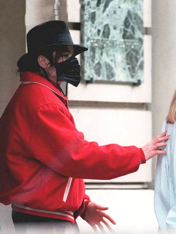 Michael Jackson Spain Spotting Red Varsity Jacket