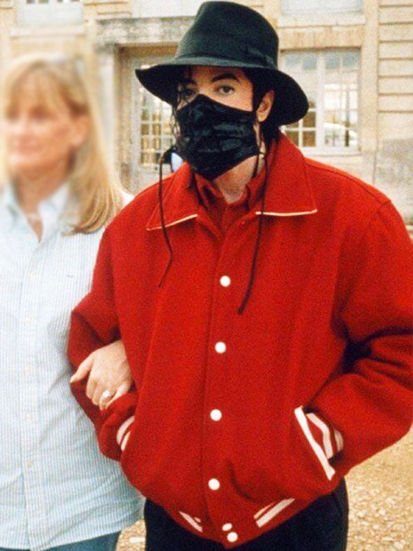 Michael Jackson Spain Spotting Red Varsity Jacket