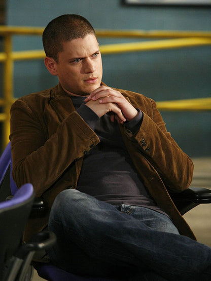 Michael Scofield Prison Break Season 04 Brown Corduroy Jacket