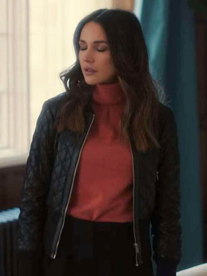 Michelle Keegan Fool Me Once 2024 Black Quilted Jacket
