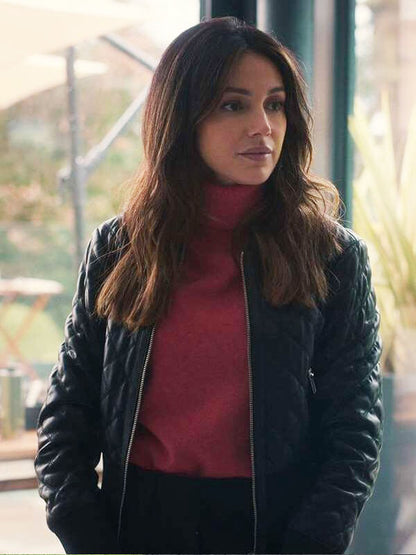 Michelle Keegan Fool Me Once 2024 Black Quilted Jacket