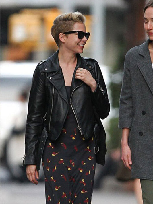 Michelle Williams Black Leather Jacket