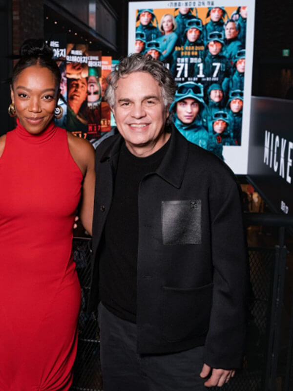 Mickey 17 2025 Mark Ruffalo Black Wool jacket