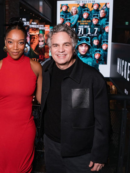 Mickey 17 2025 Mark Ruffalo Black Wool jacket