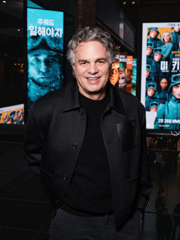 Mickey 17 2025 Mark Ruffalo Black Wool jacket
