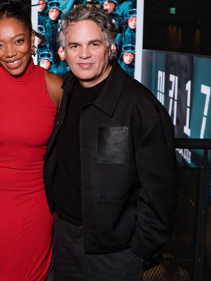 Mickey 17 2025 Mark Ruffalo Black Wool jacket