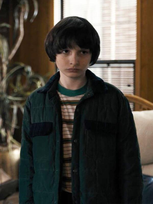 Mike Wheeler Stranger Things Season 01 Green Quilted Jacket