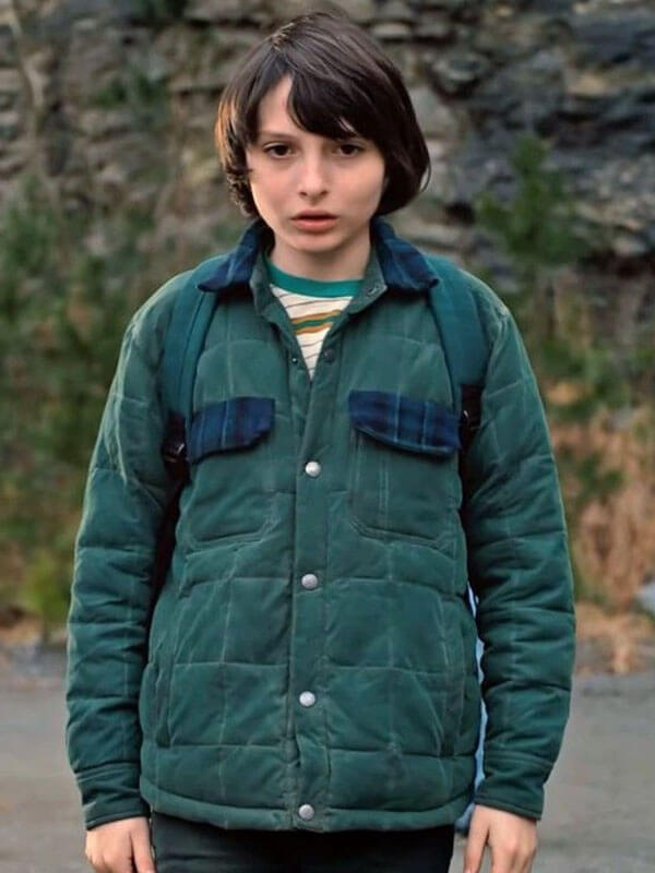 Mike Wheeler Stranger Things Season 01 Green Quilted Jacket