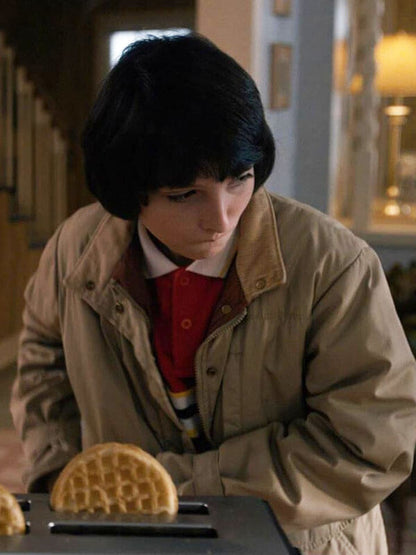 Mike Wheeler Stranger Things Season 01 Tan Cotton Jacket