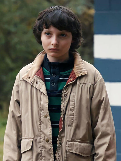 Mike Wheeler Stranger Things Season 01 Tan Cotton Jacket