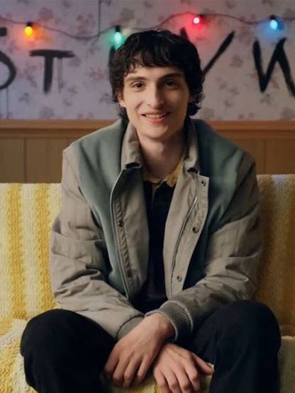 Mike Wheeler Stranger things Season 5 Grey Bomber Jacket
