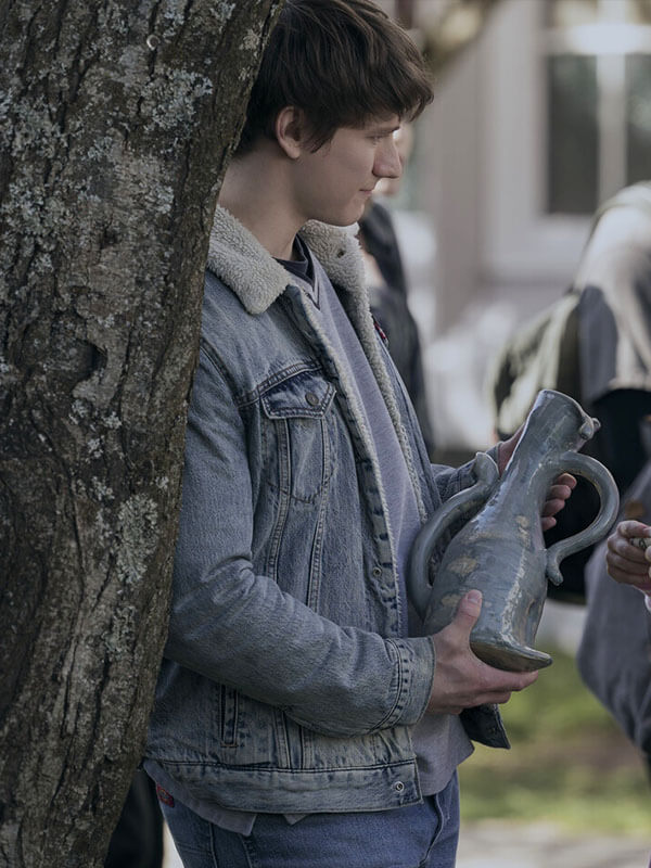 Miles Elle Season 01 Grey Shearling Jacket