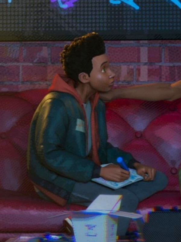Miles Morales Spiderman Into The Spiderverse Green Bomber Jacket