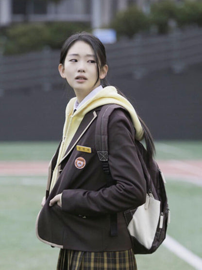 Min Ji Agent Kim Reactivated Season 01  Brown Suite Blazer 