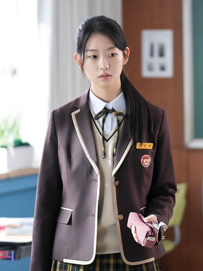 Min Ji Agent Kim Reactivated Season 01  Brown Suite Blazer 