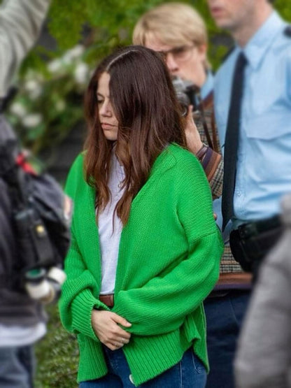Molly Gordon Three Bags Full: A Sheep Detective Green Cardigan Jacket