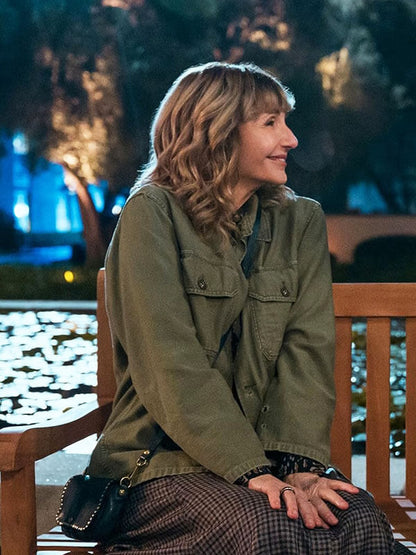 Mona Margadoff A Man On The Inside Green Cotton Jacket