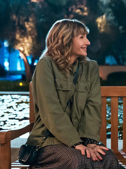 Mona Margadoff A Man On The Inside Green Cotton Jacket