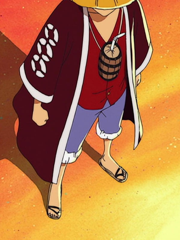 Monkey D Luffy One Piece Maroon Wool Coat