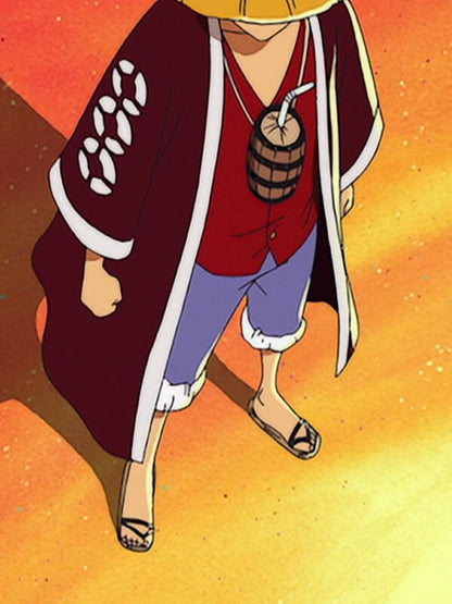 Monkey D Luffy One Piece Maroon Wool Coat