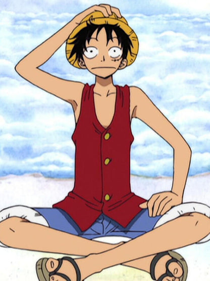 Monkey D Luffy One Piece Red Cotton Vest