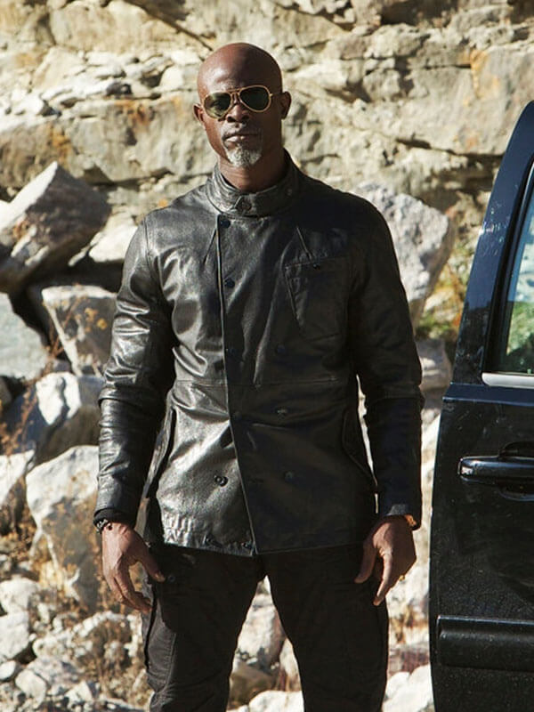 Mose Jakande Furious 7 2015 Grey Leather Jacket