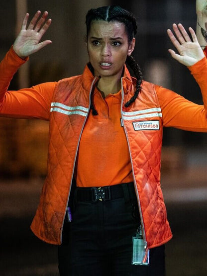 Naomi Cold Storage Orange Quilted Vest