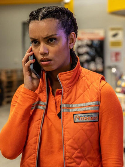 Naomi Cold Storage Orange Quilted Vest