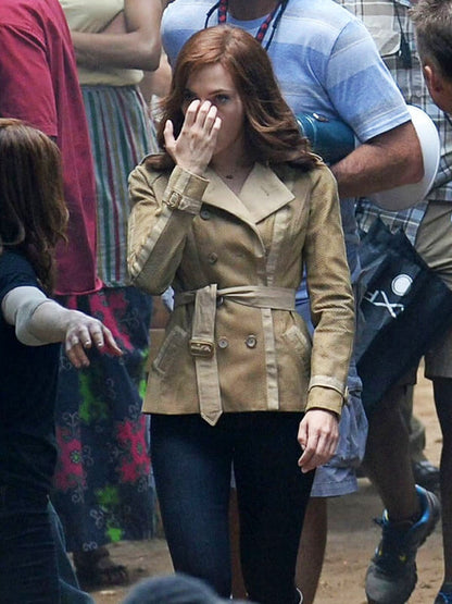 Natasha Romanoff Captain America The Winter Soldier Brown Leather Jacket