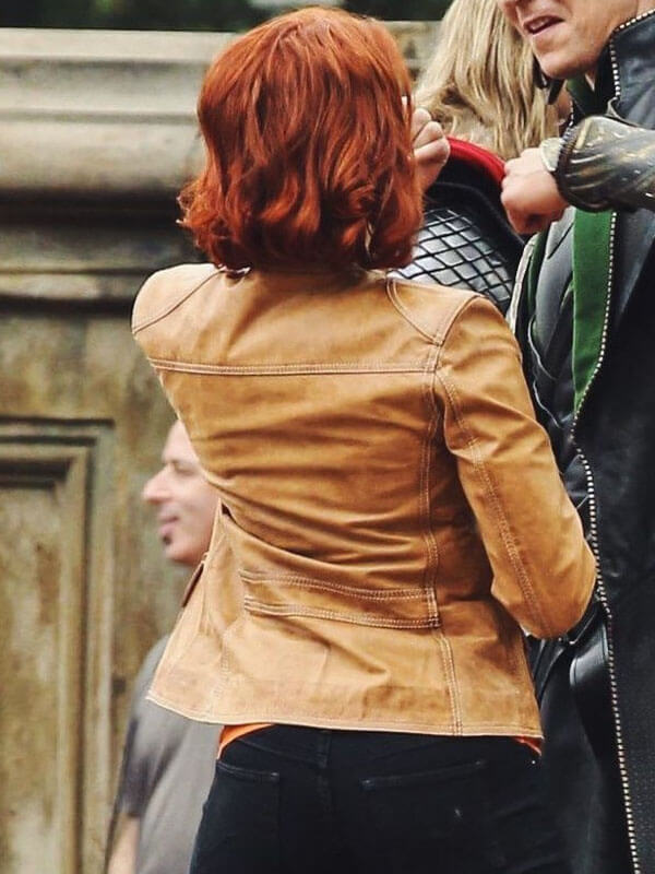 Natasha Romanoff The Avengers Brown Leather Jacket