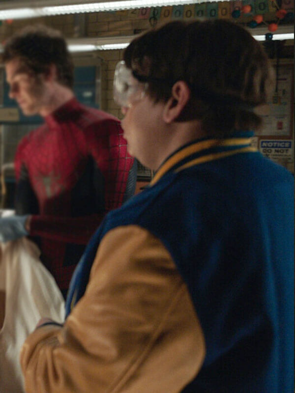 Ned LeedsSpiderman No Way Home Blue Varsity Jacket