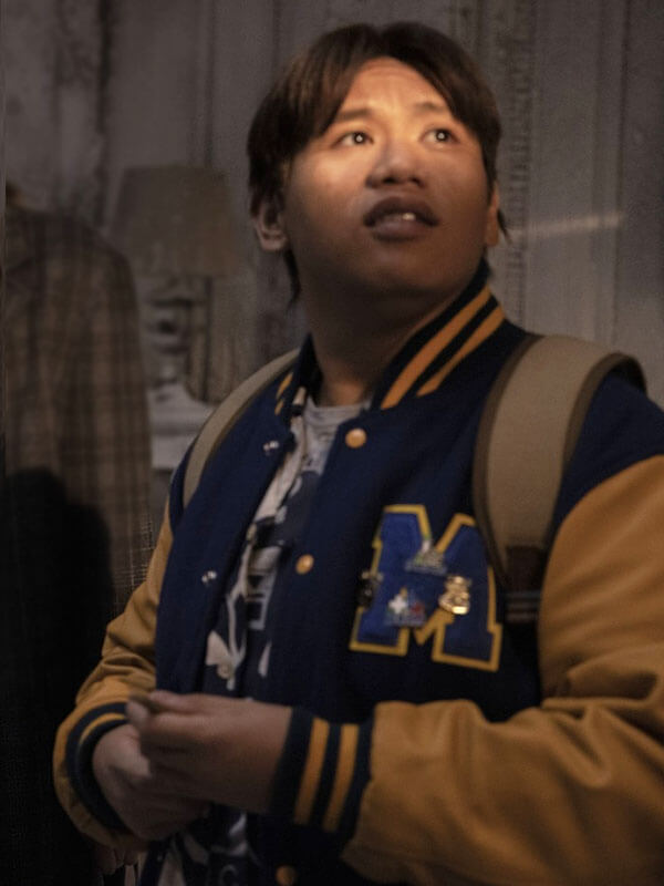 Ned LeedsSpiderman No Way Home Blue Varsity Jacket