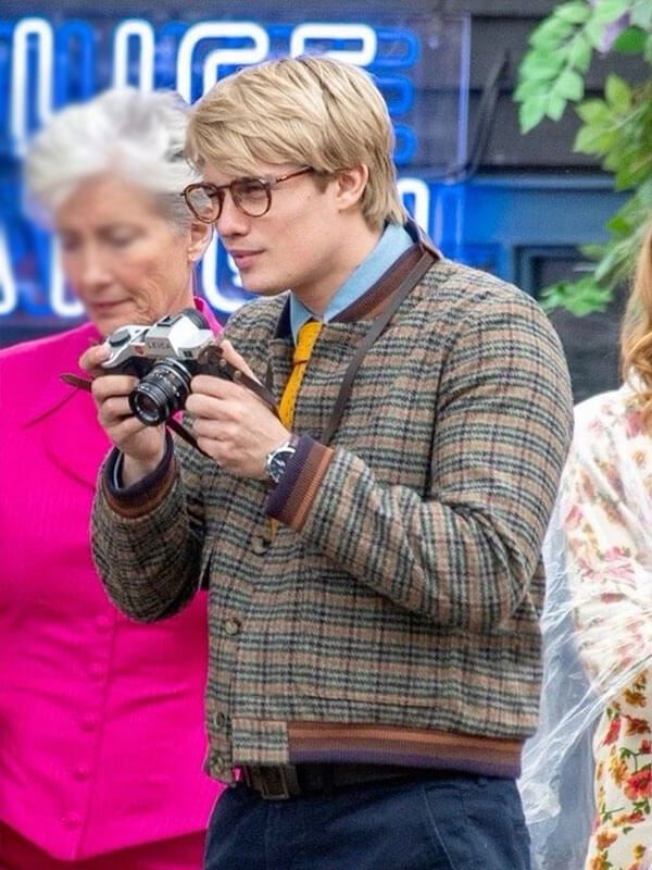 Nicholas Galitzine Three Bags Full: A Sheep Detective Brown Plaid Jacket